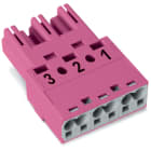 WAGO - Stecker, 3-polig, Kod. B, pink