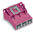 WAGO - Snap-In-Stecker, 3-polig, Kod. B, pink