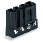 WAGO - Stecker für Leiterplatten, gerade, 4-polig, schwarz