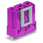 WAGO - Stecker für Leiterplatten, gerade, 3-polig, pink