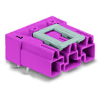 WAGO - Stecker für Leiterplatten, abgewinkelt, 3-polig, pink