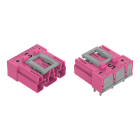 WAGO - Stecker für Leiterplatten, abgewinkelt, 3-polig, pink