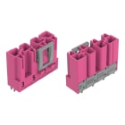 WAGO - Stecker für Leiterplatten, gerade, 4-polig, pink