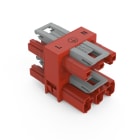WAGO - 3-fach-Verteiler, 3-polig, Kod. P, rot