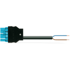 WAGO - konfektionierte Anschlussleitung, B2ca, Stecker/offenes Ende, blau
