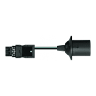 WAGO - konfektionierte Übergangsleitung, Eca, Stecker/Leuchtenfassung E 27, schwarz