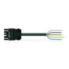 WAGO - konfektionierte Anschlussleitung, B2ca, Buchse/offenes Ende, schwarz