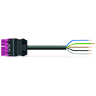 WAGO - konfektionierte Anschlussleitung, Eca, Stecker/offenes Ende, pink