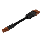 WAGO - konfektionierte Übergangsleitung, B2ca, Buchse/Stecker MIDI, braun