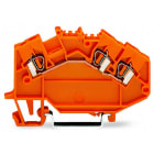 WAGO - 3-Leiter-Durchgangsklemme, 2,5mm², mittige Beschriftung, orange