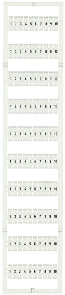 WAGO - WMB-Beschriftungskarte, bedruckt, weiß, 1 - 10