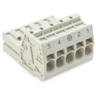 WAGO - 1-Leiter-Stiftleiste, Push-in CAGE CLAMP®, 10mm², lichtgrau