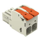 WAGO - 1-Leiter-Federleiste, Hebel, Push-in CAGE CLAMP®, lichtgrau
