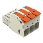 WAGO - 1-Leiter-Federleiste, Hebel, Push-in CAGE CLAMP®, lichtgrau