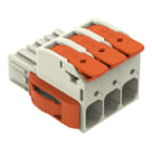 WAGO - 1-Leiter-Federleiste, Hebel, Push-in CAGE CLAMP®, lichtgrau