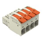 WAGO - 1-Leiter-Federleiste, Hebel, Push-in CAGE CLAMP®, lichtgrau