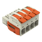 WAGO - 1-Leiter-Federleiste, Hebel, Push-in CAGE CLAMP®, lichtgrau