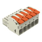WAGO - 1-Leiter-Federleiste, Hebel, Push-in CAGE CLAMP®, lichtgrau