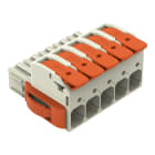 WAGO - 1-Leiter-Federleiste, Hebel, Push-in CAGE CLAMP®, lichtgrau