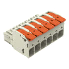 WAGO - 1-Leiter-Federleiste, Hebel, Push-in CAGE CLAMP®, lichtgrau