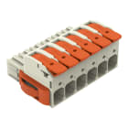 WAGO - 1-Leiter-Federleiste, Hebel, Push-in CAGE CLAMP®, lichtgrau