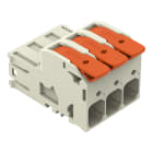 WAGO - 1-Leiter-Stiftleiste, Hebel, Push-in CAGE CLAMP®, lichtgrau