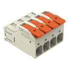 WAGO - 1-Leiter-Stiftleiste, Hebel, Push-in CAGE CLAMP®, lichtgrau