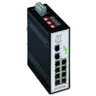 WAGO - Industrial-Switch, 8 Ports 100Base-TX, 2 Slots 100Base-FX, schwarz