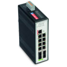 WAGO - Industrial-Managed-Switch, 8 Ports 1000Base-T, 4-Slot 1000BASE-SX/LX, metallisch schwarz