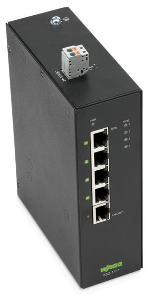 WAGO - Industrial-ECO-Switch, 5 Ports 1000Base-T, Erweiterter Temperaturbereich
