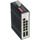 WAGO - Industrial-Managed-Switch, 8 Ports 1000Base-T, 4-Slot 1000BASE-SX/LX, metallisch schwarz