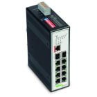 WAGO - Industrial-Managed-Switch, 8 Ports 100Base-TX, 2-Slot 1000BASE-SX/LX, metallisch schwarz