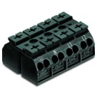 WAGO - 4-Leiter-Geräteanschlussklemme, ohne PE-Kontakt, PE-N-L1-L2, schwarz