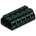 WAGO - 4-Leiter-Geräteanschlussklemme, ohne PE-Kontakt, PE-N-L1-L2-L3, schwarz