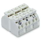 WAGO - 4-Leiter-Geräteanschlussklemme, mit PE-Kontakt, PE-N-L1, weiß