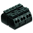 WAGO - 4-Leiter-Geräteanschlussklemme, ohne PE-Kontakt, N-PE-L1, schwarz