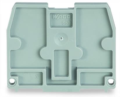 WAGO - Abschlussplatte, für Klemmen mit Rastfuß, 2,5mm dick, grau