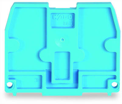 WAGO - Abschlussplatte, für Klemmen mit Rastfuß, 2,5mm dick, blau