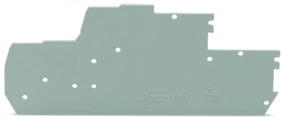 WAGO - Abschluss- und Zwischenplatte, 1mm dick, grau