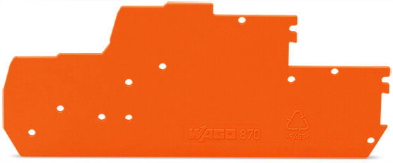 WAGO - Abschluss- und Zwischenplatte, 1mm dick, orange