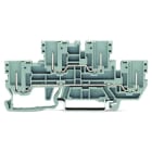 WAGO - 2-Pin/2-Pin-Doppelstock-Basisklemme, Durchgangs-/Durchgangsklemme, L/L, grau