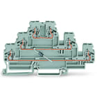 WAGO - Bauelementklemme, Dreistock, mit Diode 1N4007, grau