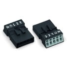 WAGO - Stecker, 5-polig, Kod. A, schwarz
