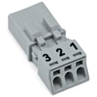 WAGO - Stecker, 3-polig, Kod. B, grau