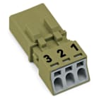 WAGO - Stecker, 3-polig, Kod. B, hellgrün