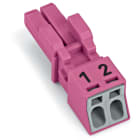 WAGO - Buchse, 2-polig, Kod. B, pink