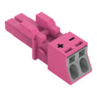 WAGO - Buchse, 2-polig, Kod. B, pink