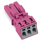 WAGO - Buchse, 3-polig, Kod. B, pink