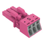 WAGO - Buchse, 3-polig, Kod. B, pink
