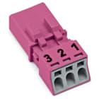 WAGO - Stecker, 3-polig, Kod. B, pink
